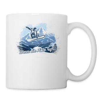 Wintersport, Snowboard Geschenkidee - Tasse - Weiß - Rechts