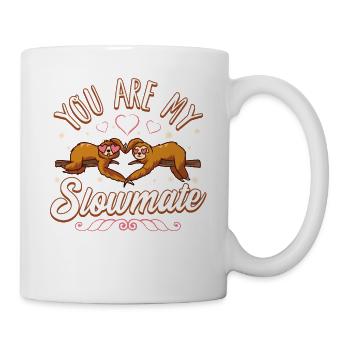 Tu es mon slowmate paresseux Saint-Valentin - Mug blanc - blanc - Droite
