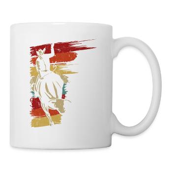 Retro Bull Riding Rodeo Cowboy Bull Rider Graphic - Tasse - Weiß - Rechts