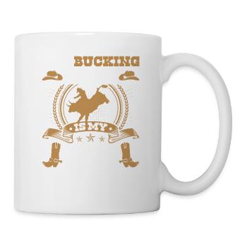 Bull Riding Rodeo Cowboy, Spirit Animal Bull Rider - Tasse - Weiß - Rechts