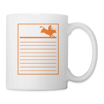 Bull Rider Nutrition Facts, Funny Bull Riding - Tasse - Weiß - Rechts