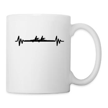 Canoeists Canoe Rowing M2x Rowing Heartbeat - Mug - white - Right