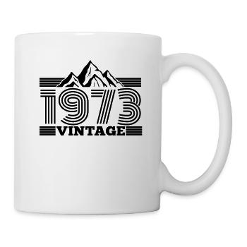 1973 Geburtstag Berge Wandern Klettern - Tasse - Weiß - Rechts