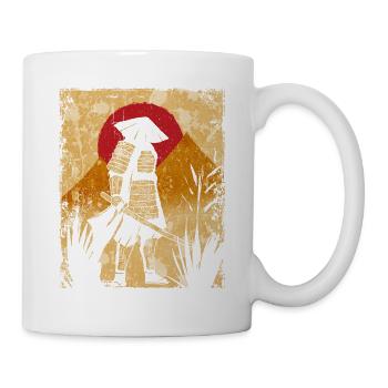 Samouraï Art Japonais Vintage Fighter Rétro - Mug blanc - blanc - Droite