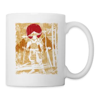 Samouraï Art Japonais Vintage Fighter Rétro - Mug blanc - blanc - Droite