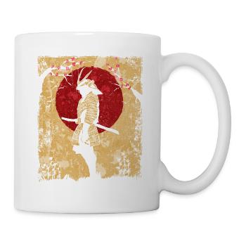 Samouraï Art Japonais Vintage Fighter Rétro - Mug blanc - blanc - Droite