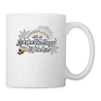 Schneeflocken sind die Schmetterlinge des Winters - Tasse - Weiß - Rechts