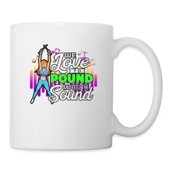 We love to pound - Pound Fitness Workout - Mug - white - Right