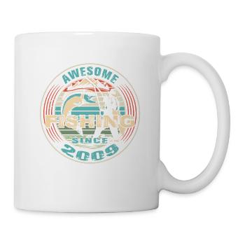 Awesome since 2009. Angel, Angler's Birthday - Mug - white - Right