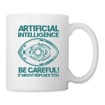 AI Maschinelles Lernen Computer Geek Technologie - Tasse - Weiß - Rechts
