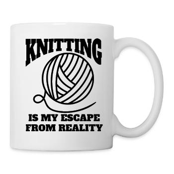 Tricot Cadeau Crochet Couturière Fille Coudre - Mug blanc - blanc - Droite