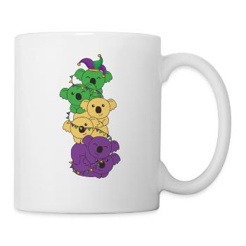 Que les manigances commencent Mardi Gras Koala Tower - Mug blanc - blanc - Droite