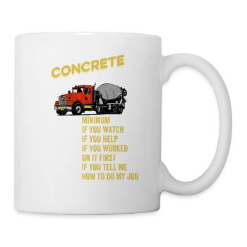 Concrete Finisher Worker Gift Cement Mixer Truck - Mug - white - Right
