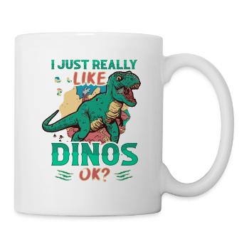 J’aime les dinosaures. - Mug blanc - blanc - Droite