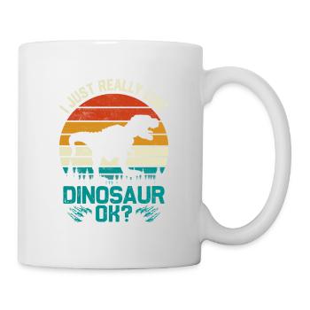 I like dinosaurs. - Mug - white - Right
