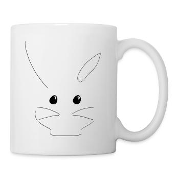 Wonderland Bunny Dessin animé Pâques Mignon - Mug blanc - blanc - Droite