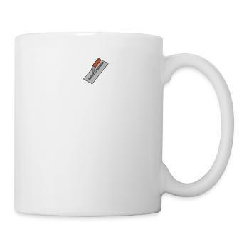 Concrete Trowel Heartbeat Funny Cement Mason - Mug - white - Right