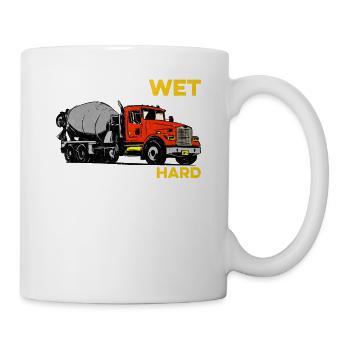 Lustiges Betondesign Zementbeton Finisher Wortspiel - Tasse - Weiß - Rechts