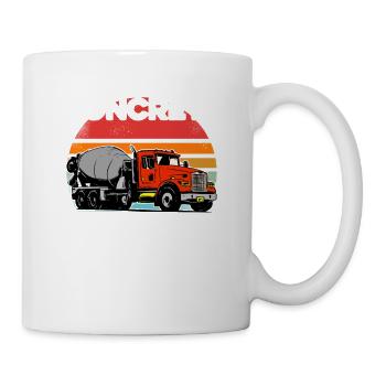 J’aime l’odeur du béton drôle de maçon de ciment - Mug blanc - blanc - Droite