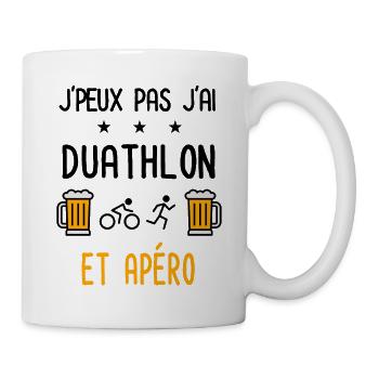 J'peux pas j'ai duathlon apéro - Mug blanc - blanc - Droite