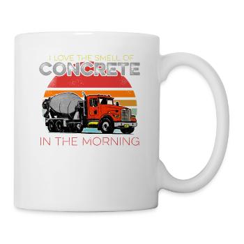 J’aime l’odeur du béton Humour Ciment Mason - Mug blanc - blanc - Droite