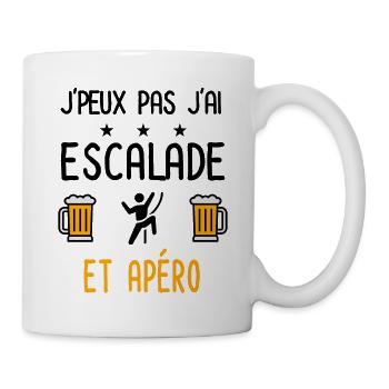 J'peux pas j'ai escalade apéro - Mug blanc - blanc - Droite