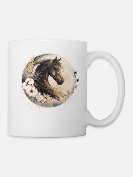 Pferd Boho - Tasse - Weiß