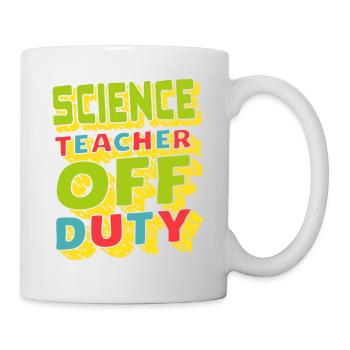 Professeur de sciences OFF Duty Retro Teacher Designs - Mug blanc - blanc - Droite