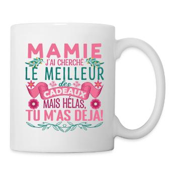 Mamie la meilleure Grand-mère fête des mères Mamie - Mug blanc - blanc - Droite