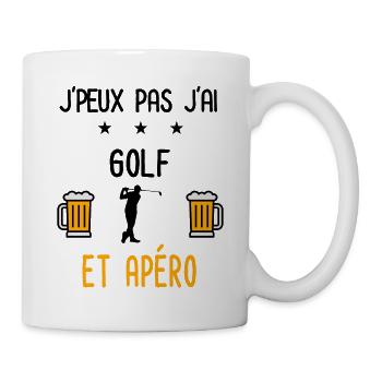 J'peux pas j'ai golf apéro - Mug blanc - blanc - Droite
