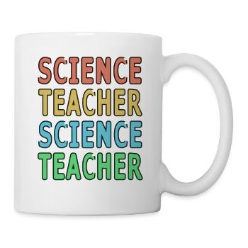 Retro Vintage SCIENCE TEACHER Designs - Tasse - Weiß - Rechts