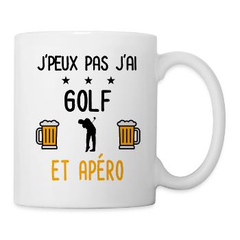 J'peux pas j'ai golf golfeur apéro - Mug blanc - blanc - Droite