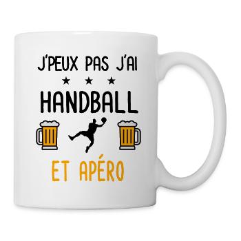 J'peux pas j'ai handball sport apéro - Mug blanc - blanc - Droite