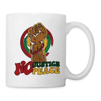 No Justice No Peace Black History Month - Mug - white - Right