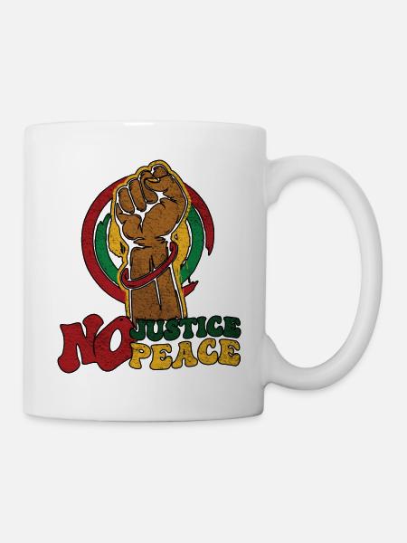 No Justice No Peace Black History Month - Mug - white