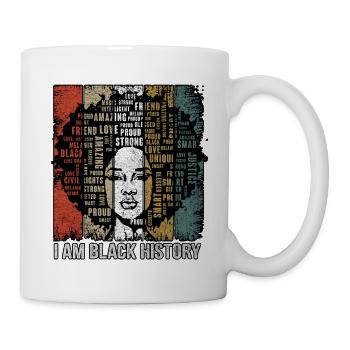 I Am Black History Word Cloud Black History Month - Mug - white - Right
