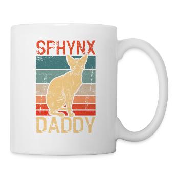 Sphynx-vati-kätzchen-haustier-besitzer-vintage - Tasse - Weiß - Rechts