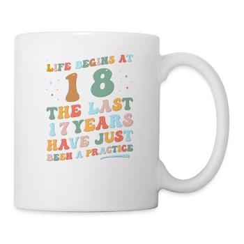 18th birthday Man Woman 2023 Funny Groovy Life - Mug - white - Right