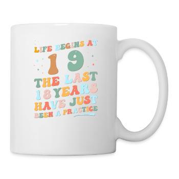 19. Geburtstag Mann Frau 2023 Funny Groovy Life - Tasse - Weiß - Rechts