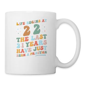 22e anniversaire Homme Femme 2023 Drôle de vie groovy - Mug blanc - blanc - Droite