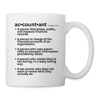 Definition of an accountant - Mug - white - Right