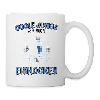 Coole Jungs spielen Eishockey junge Hockey Spieler - Tasse - Weiß - Rechts