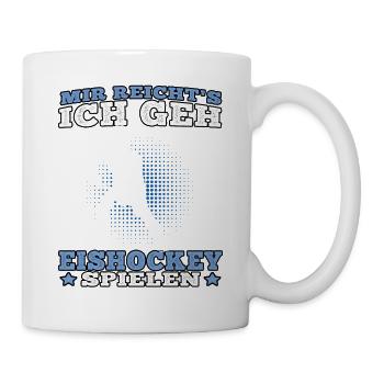 Ich geh Eishockey spielen Hockey junge - Tasse - Weiß - Rechts