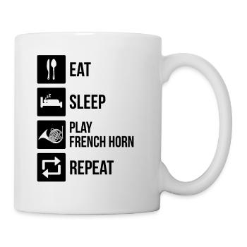 French horn French horn player French hornist - Mug - white - Right