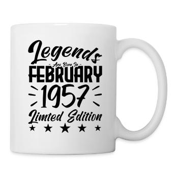 Naissance En Février 1957. Cadeau d'anniversaire. - Mug blanc - blanc - Droite