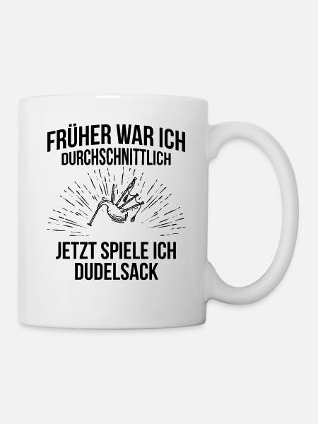 Dudelsack Dudelsackspieler Sackpfeife - Tasse - Weiß