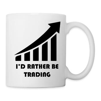 Trading de Bitcoin et d'actions cryptographiques - Mug blanc - blanc - Droite
