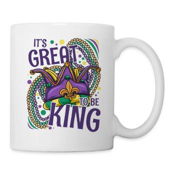Mardi Gras Fasching Karneval - Tasse - Weiß - Rechts