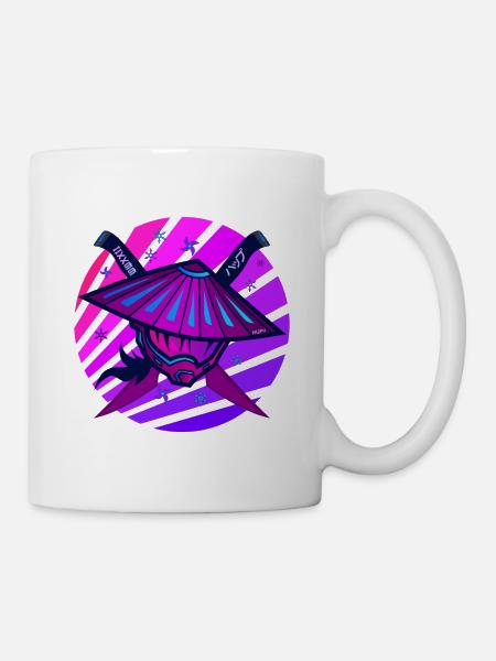 Samurai Monster Schwert violet - Tasse - Weiß