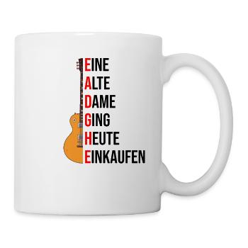 Gitarre Anfänger Eselsbrücke - Tasse - Weiß - Rechts